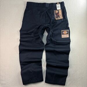 Dickies Double Knee Work Pants Men 42x34 Blue Loose Straight Scotchgard 3M NWT